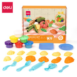 Modelēšanas masas komplekts Deli Genius Fruits and Vegetables, 6 krāsas