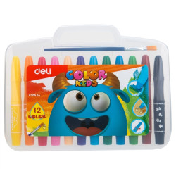 *Akvareļu krītiņi Deli Colorkids EC20504, 12 krāsas