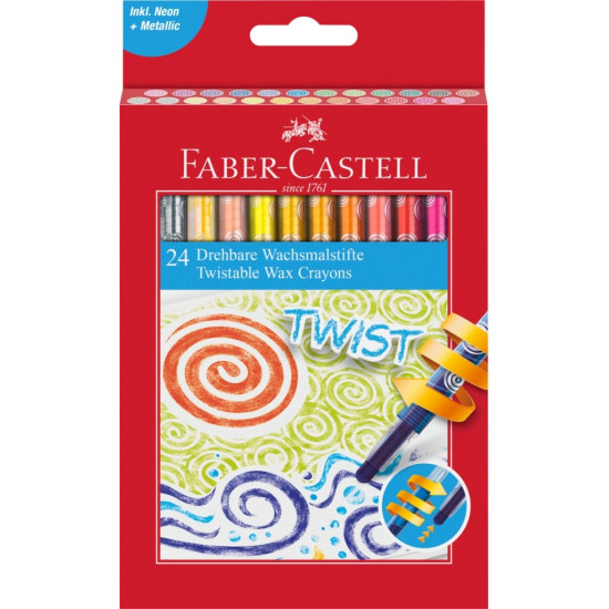 Vaska krītiņi Faber-Castell 24 krāsas