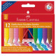 Vaska krītiņi Faber-Castell Jumbo Grip triangle, izdzēšami, 12gab/iep