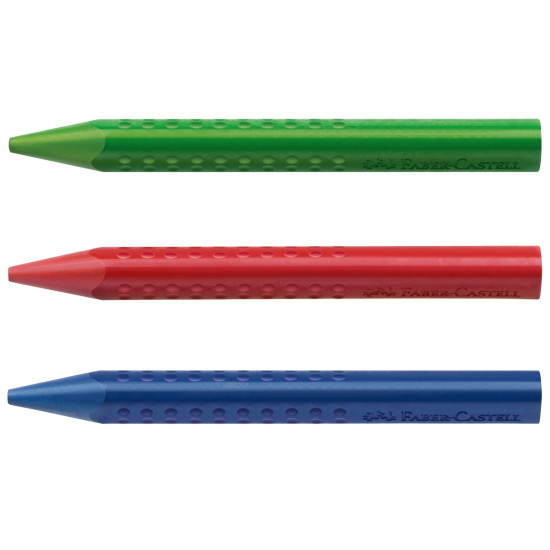 Vaska krītiņi Faber-Castell Jumbo Grip triangle, izdzēšami, 12gab/iep