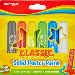 Plakātu krāsas Keyroad Classic, cietas, 6 krāsas
