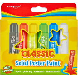 Гуашь в стиках Keyroad Classic, Чистое Нанесение, Multicolor
