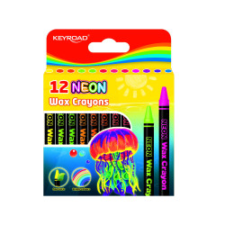 Vaska krītiņi Keyroad Neon, 8mm, 12 krāsas