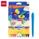 Vaska krītiņi Deli C229-12 ColorWow, trīsstūrveida, 12 krāsas