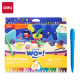 Vaska krītiņi Deli C229-24 ColorWow, trīsstūrveida, 24 krāsas