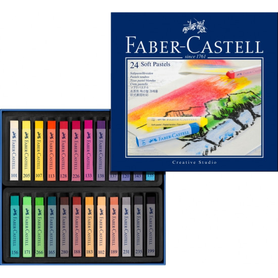 Pasteļkrītiņi Faber Castel, 24 krāsas