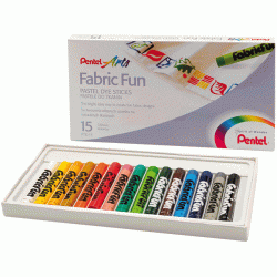 Auduma pasteļkrītiņi Pentel ARTS, 15 krāsas