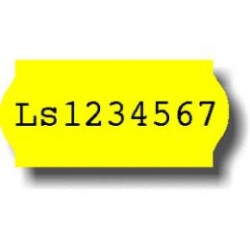 Marķēšanas uzlīmes 26x12mm,  dzeltenas