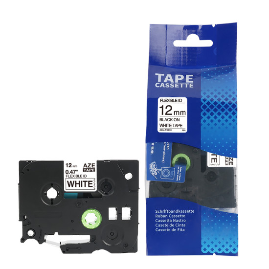 Alternatīva marķēšanas lente Brother TZe-FX231, 12mmx8m, melns uz balta