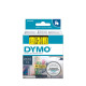 Uzlīmju lente Dymo 53718, 24mmx7m, melns uz dzeltena
