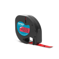 Marķēšanas lente Dymo LetraTag, 12mmx4m, sarkana