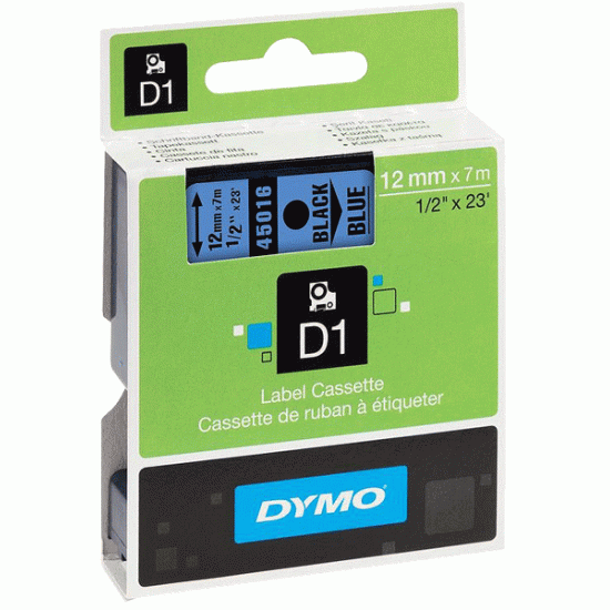 *Marķ.lente DYMO D1 12mm*7m(zil./caursp.)