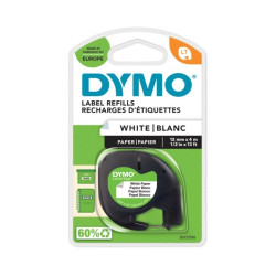 Marķēšanas lente Dymo LetraTag 12mmx4m, matēta, balta