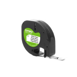 Marķēšanas lente Dymo LetraTag 12mmx4m, matēta, balta
