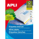 Этикетки Apli 1281, White, Постоянный клей