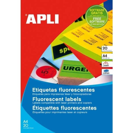 Pašlīmējošas uzlīmes Apli 1283 A4, 65 gab/loksnē, 38x21.2mm, 100 loksnes, baltas