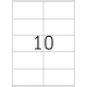 Pašlīmējošas uzlīmes College 105x57mm, 10 gab/loksnē, 100 lapas, baltas