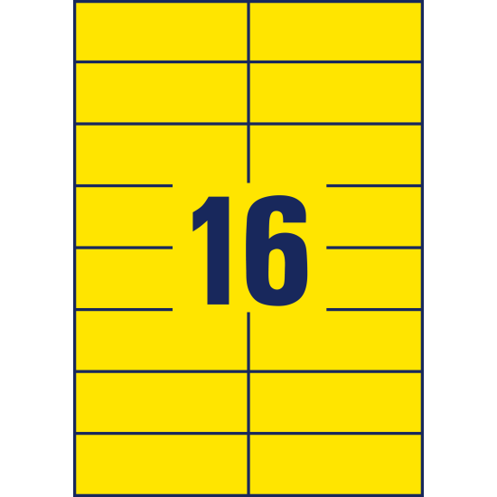 Этикетки Avery Zweckform 3455, Yellow, Печать без замятий