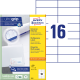 Pašlīmējošas uzlīmes Awery Zweckform 3484 105x37mm, 16 gab/loksnē, 100 lapas, baltas