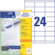 Этикетки Avery Zweckform 3664, White, Для печати без замятий.