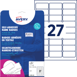 Pašlīmējošas uzlīmes Awery Zweckform 4784-20, 63.5x29.6mm, 27 gab/loksnē, 20 lapas, caurspīdīgi matētas
