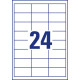 Pašlīmējošas uzlīmes Awery Economy ELA008, 64.6x33.8mm, 24 gab/loksnē, 100 lapas, baltas