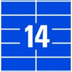 *Pašlīmējošas uzlīmes Awery Economy ELA037, 105x41mm, 1 gab/loksnē, 100 lapas, baltas
