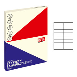 *Pašlīmējošas uzlīmes GRAND 105x35mm, 16gab/loksnē, 100 lapas, baltas