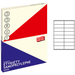 *Pašlīmējošas uzlīmes GRAND 105x35mm, 16gab/loksnē, 100 lapas, baltas