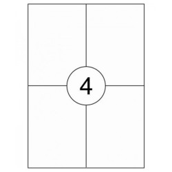 *Pašlīmējošas uzlīmes Rillprint 99.1x139mm, 4 gab/loksnē, 100 lapas, baltas