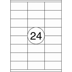 *Pašlīmējošas uzlīmes Rillprint 70x35mm, 24 gab/loksnē, 100 lapas, baltas