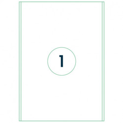 *Pašlīmējošas uzlīmes Rillprint 200x297mm, 1 gab/loksnē, 100 lapas, baltas