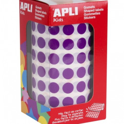 Pašlīmējošas uzlīmes Apli Ø10.5mm, punkti, violetas