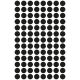 Pašlīmējošas uzlīmes Zweckform 3009, Ø8mm, apaļas, 416gab/iep, melnas