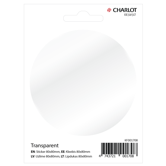 Наклейка Charlot Знак Безопасности, Transparent, Матовый Эффект
