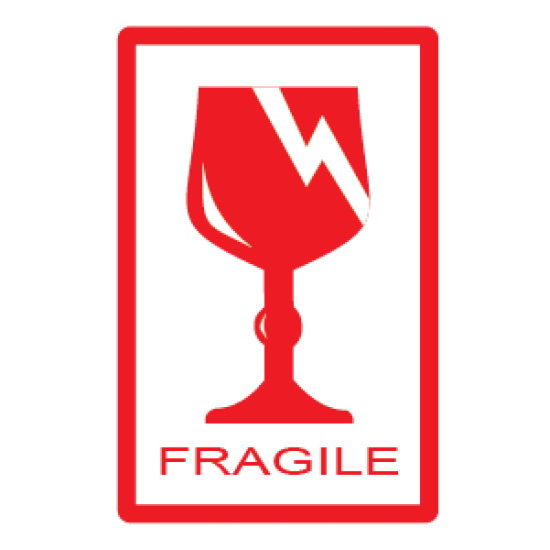 Uzlīme iepakojumam Charlot Fragile, 1gab, sarkana