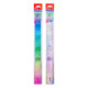 Lineāls Deli 30cm, plastmasas, caurspīdīgs, asorti
