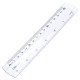 Lineāls Deli 15cm, plastmasas, caurspīdīgs