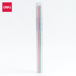 Mēroga lineāls Deli E8930 trīsstūrveida, 1:100, 1:200, 1:250, 1:300, 1:400,1:500