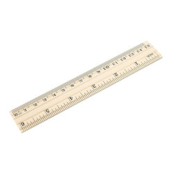 *Lineāls Attomex 15cm, koka