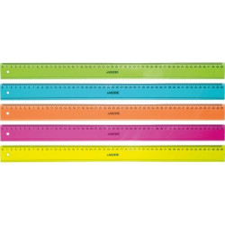 *Lineāls deVente 50cm, plastmasas, caurspīdīgs, asorti