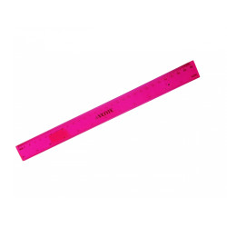 Lineāls deVente 30cm, caurspīdīgs, asorti