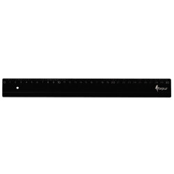 Lineāls Forpus 30cm, plastmasas, melns