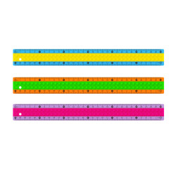 Lineāls Keyroad Lego 30cm, plastmasas, asorti