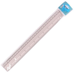 Lineāls Centrum 30cm ar turētāju, caurspīdīgs