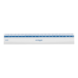 Lineāls Keyroad 20cm, plastmasas, caurspīdīgs, iepakojumā