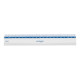 Lineāls Keyroad 20cm, plastmasas, caurspīdīgs, iepakojumā