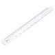 Lineāls Deli 30cm, plastmasas, caurspīdīgs