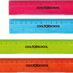 #Lineāls CoolForSchool 15 cm, neona asorti